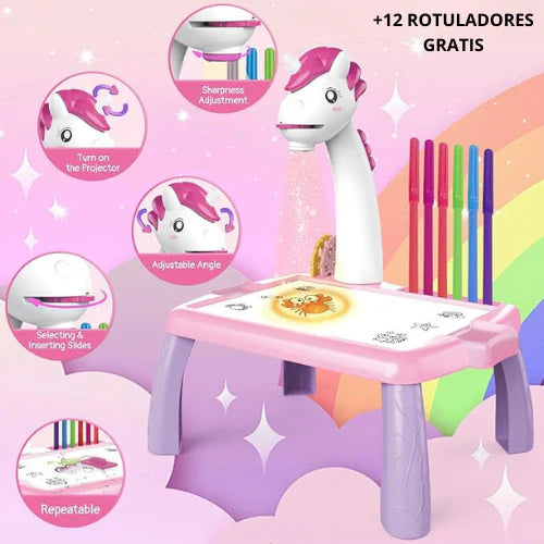 Kit Artekids Escritorio Proyector + rotuladores, cuaderno y pegatinas gratis