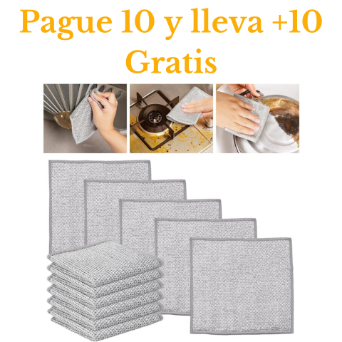 Pague 10 y LLeva 10 Paño de Limpieza Gratis